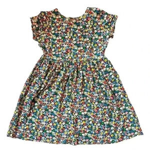 Girls Mini Boden Blue Floral Fun Liberty Print Jersey Short Sleeve Dress 11-12Y